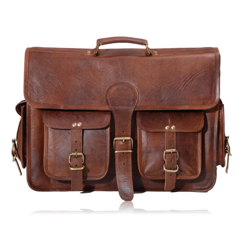 Multi Pocket Briefcase Laptop Messenger Bag | Quvom.com
