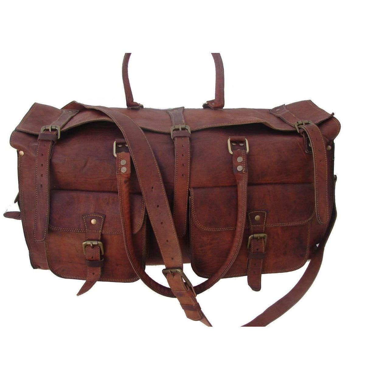 Voyager Vintage Leather Duffel Bag