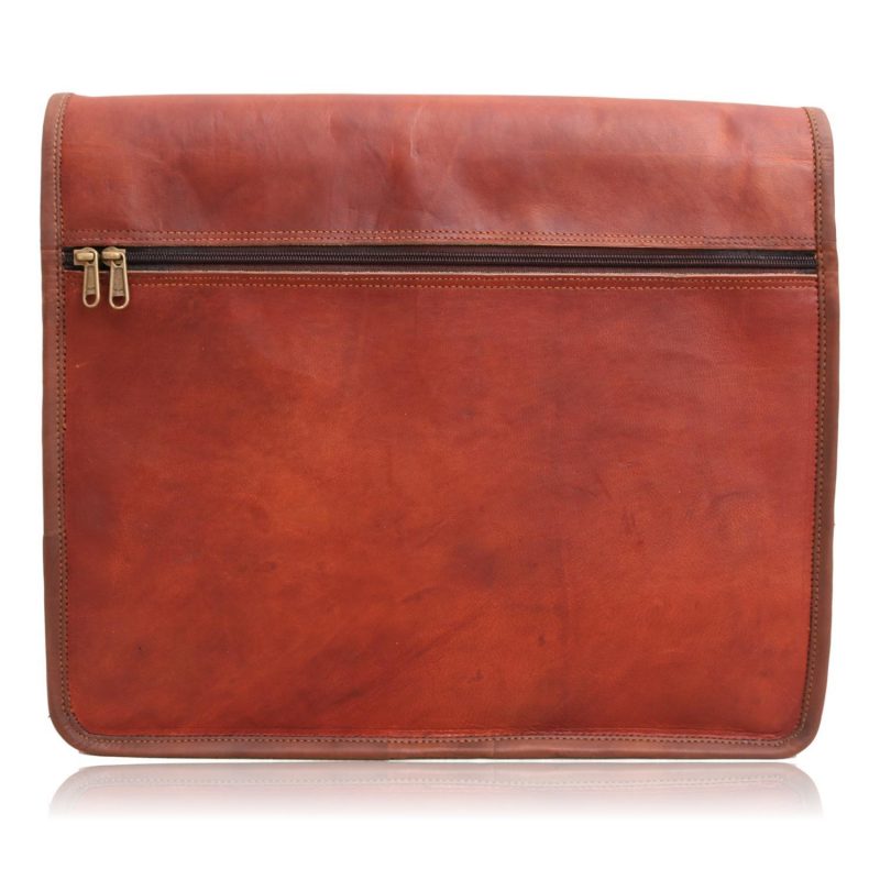 Classic Deluxe Leather Full Flap Shoulder Messenger Bag