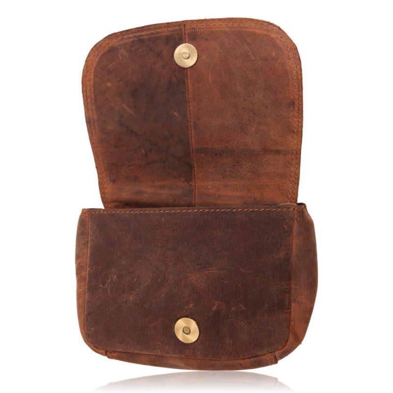 Rustic Leather Women Cross Body Sling Purse