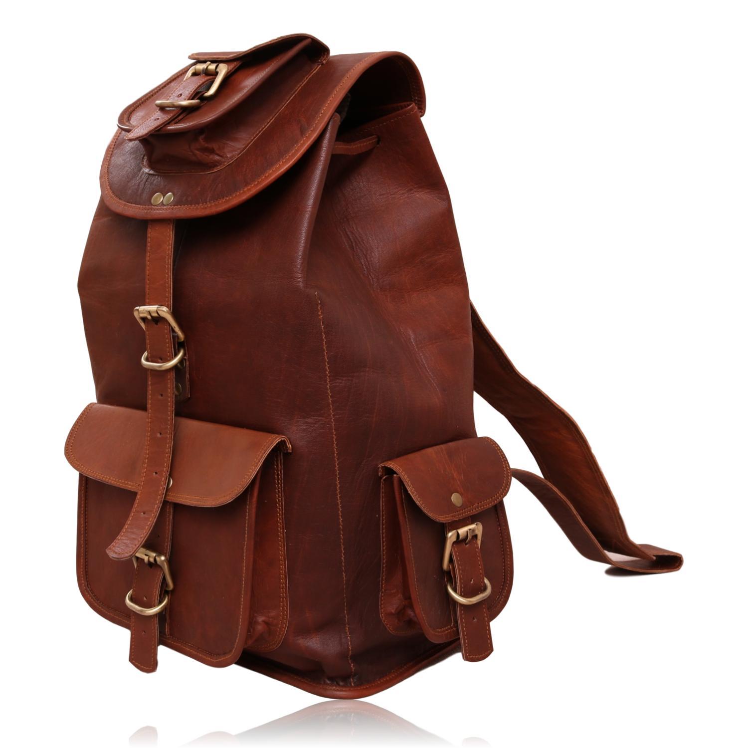 The Explorer Leather Rucksack Backpack