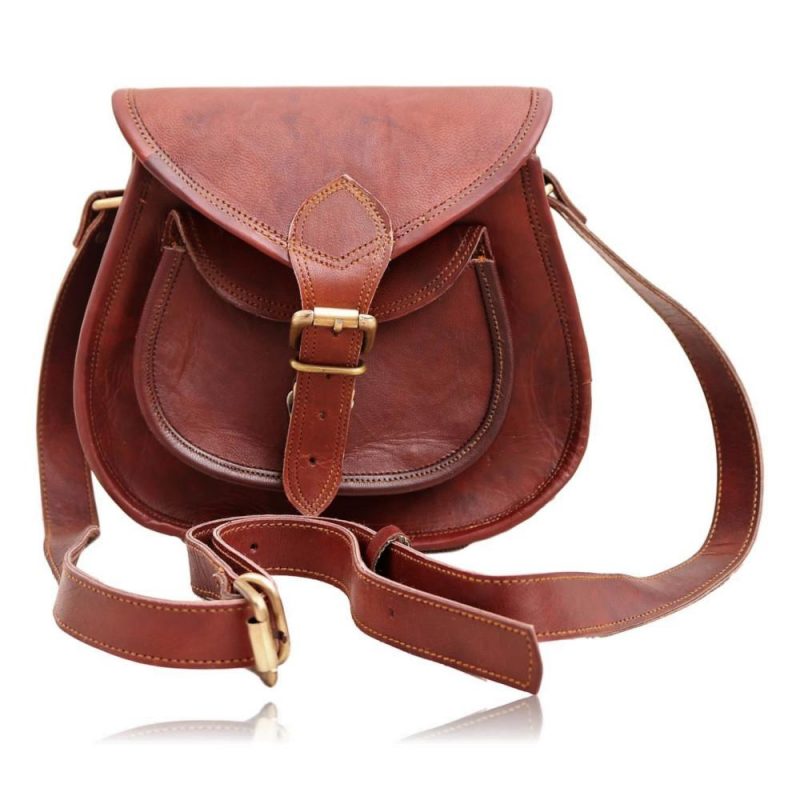 Classic Elegant Leather Cross Body Sling Purse