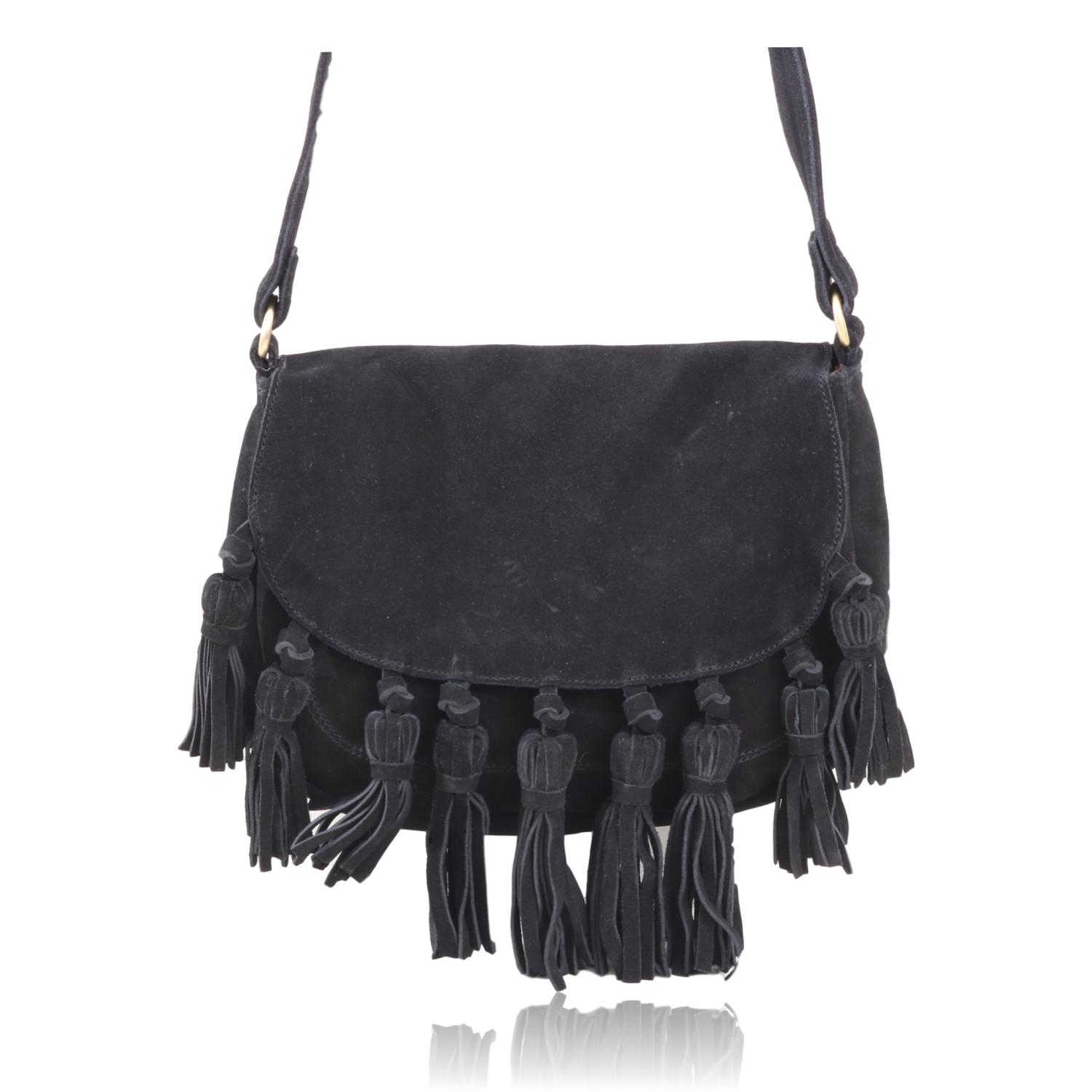 The Black Mystery Leather sling bag for Women | Quvom.com
