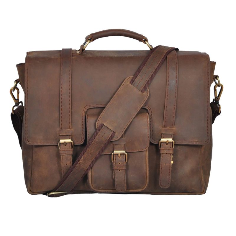 Multi Pocket Briefcase Laptop Messenger Bag | Quvom.com